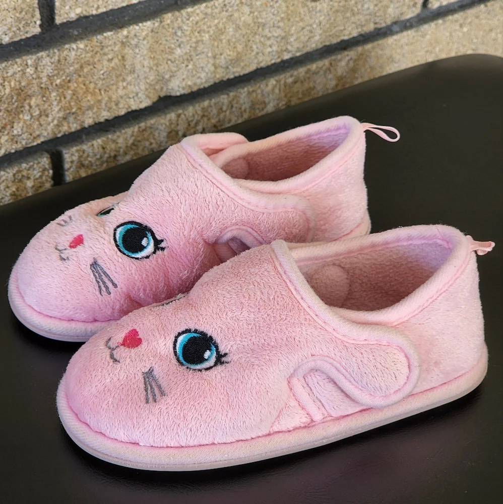 Bunny Pink Slipper for Girls Toddler Size Large 9-10